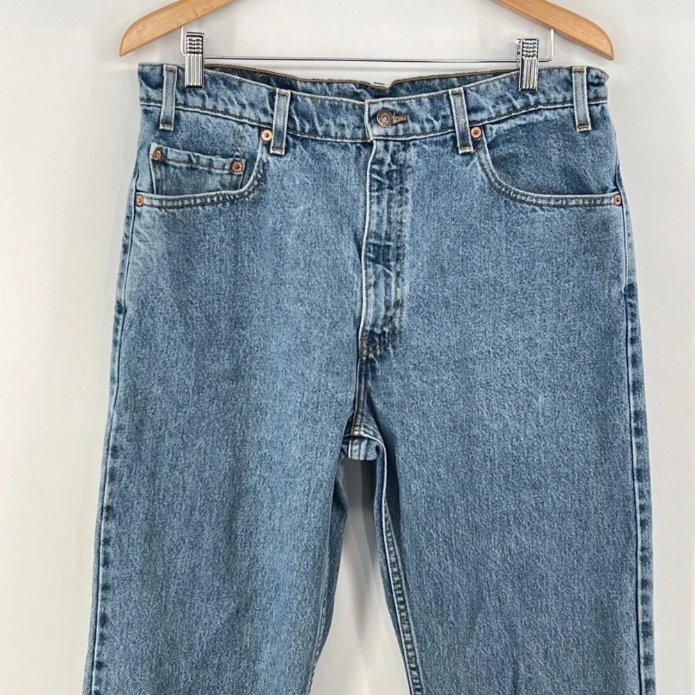 Vtg 90s Levis 505 Regular Fit Straight Leg Jeans 36 (34x34) Med Wash Denim 1998